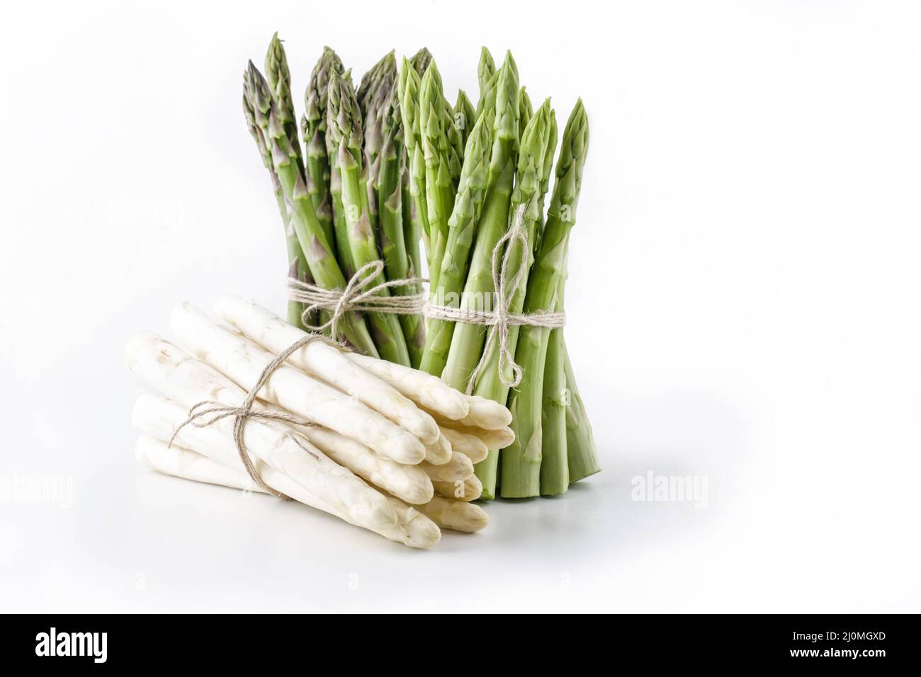 Green and White Asparagus isolated Stock Photo Alamy