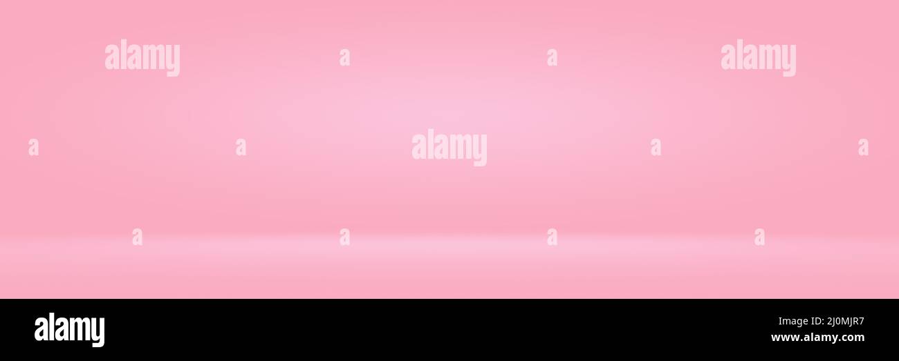 Abstact photographic Pink Gradient studio backdrop Background. Stock Photo