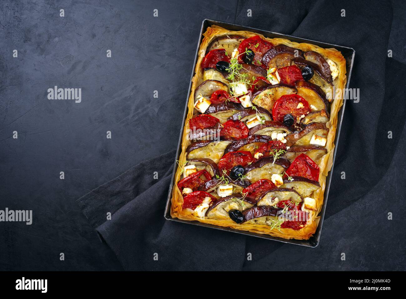 Traditional French Tarte with eggplant Stock Photo Alamy