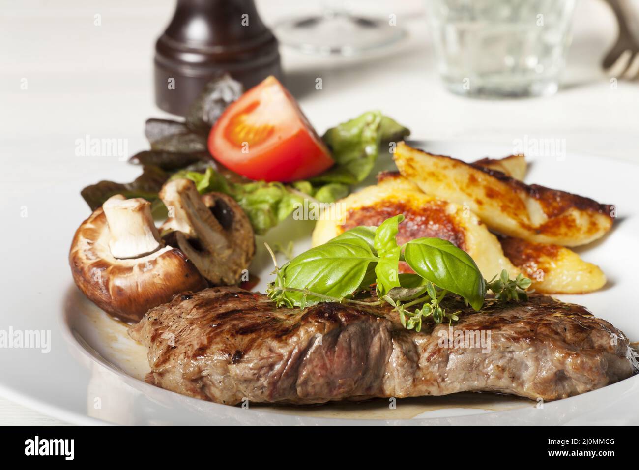 Grilled steak Stock Photo