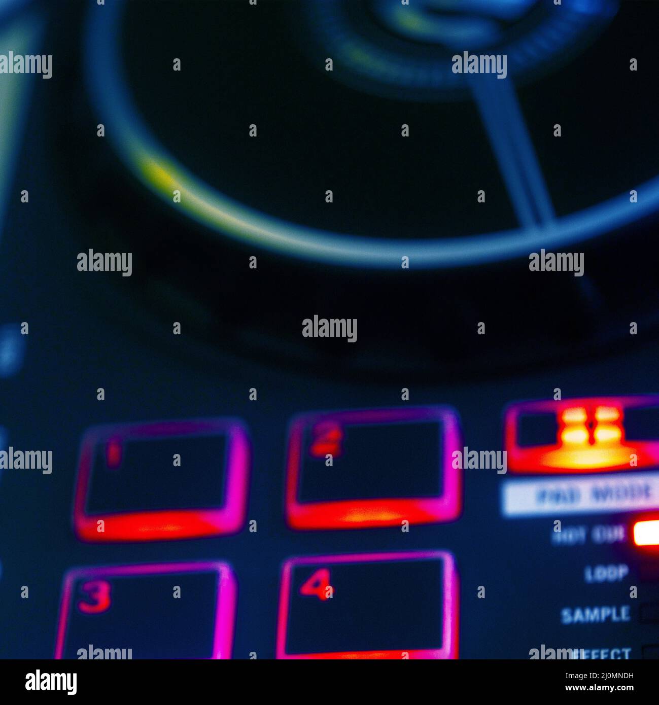 DJ mixing desk turntable Stock Photo Alamy