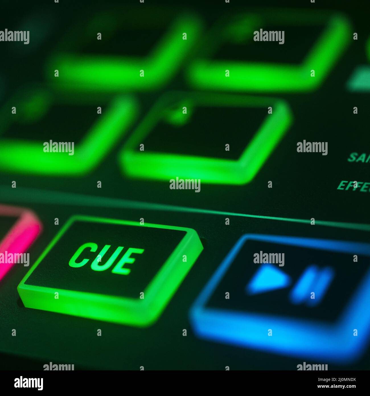 DJ mixing desk turntable Stock Photo Alamy