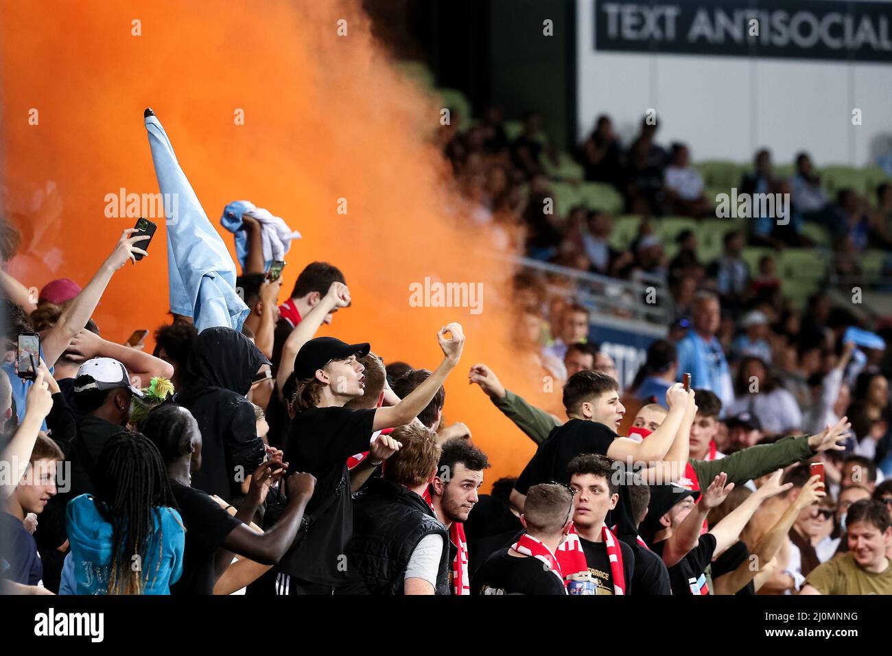 Soccer fans flares hires stock photography and images Alamy