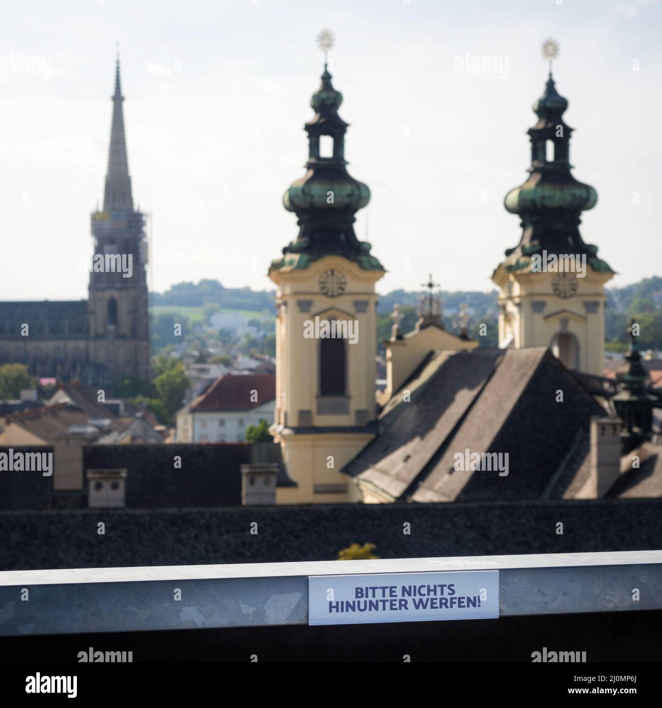 Old cathedral linz aerial hi-res stock photography and images - Alamy