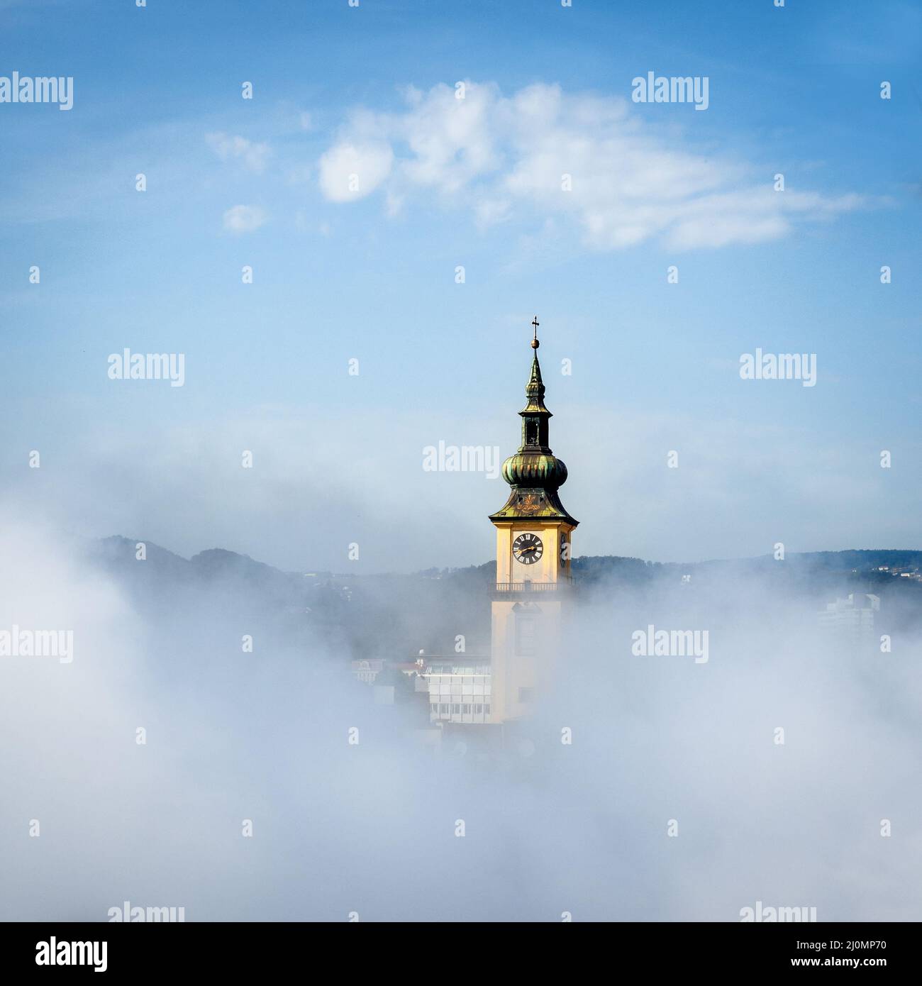 Austria clock tower hi-res stock photography and images - Alamy