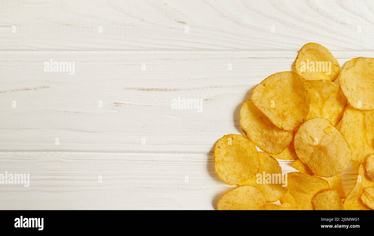 Chips bad habbit with copy space Stock Photo Alamy