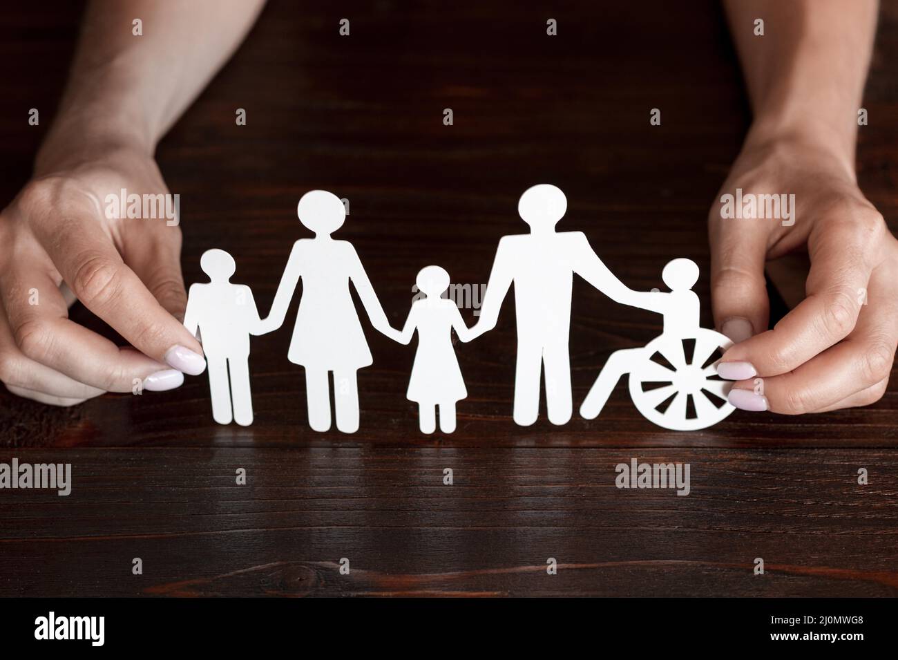 Cutout paper different family members being together Stock Photo