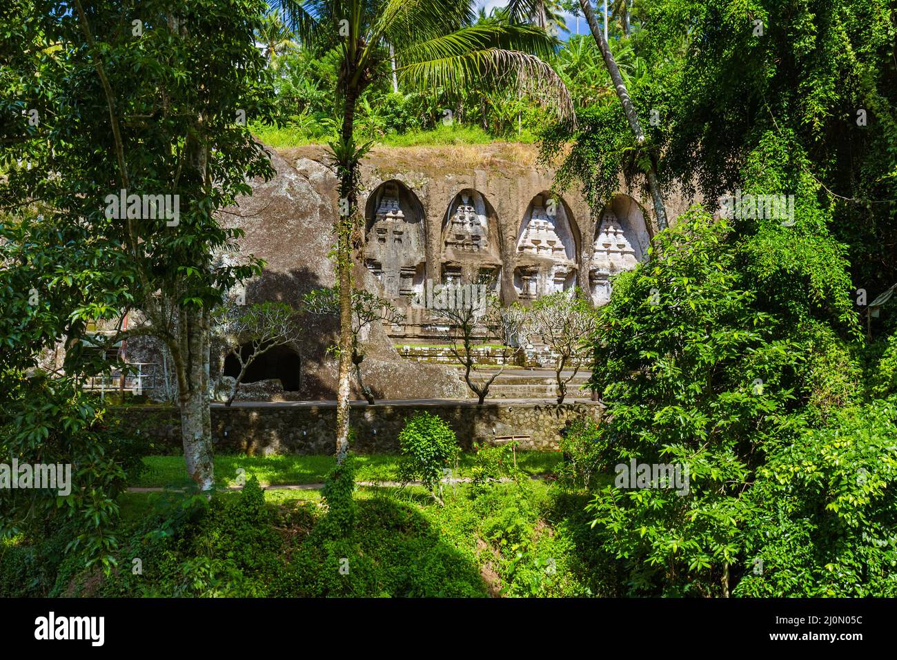 Ganung Kawi Temple in Bali Island - Indonesia Stock Photo