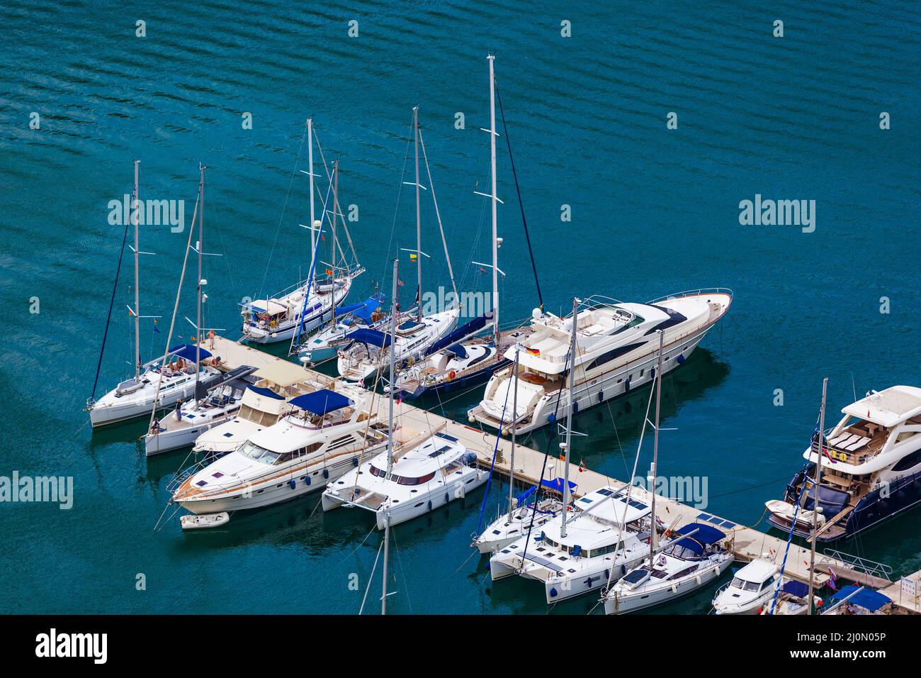 Port in Kotor - Montenegro Stock Photo