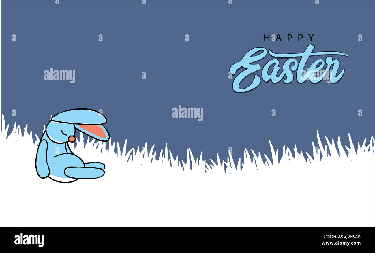 Happy easter holiday with colorful painted egg Stock Vector