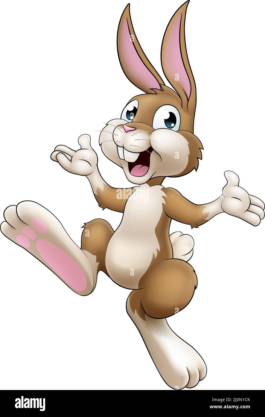 Easter Bunny Cartoon Rabbit Illustration Stock Vector