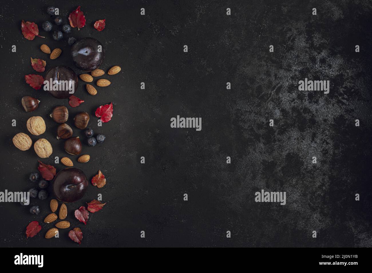 Snack Rectangle Frame Delicious snack frame with copy space Stock Photo - Alamy