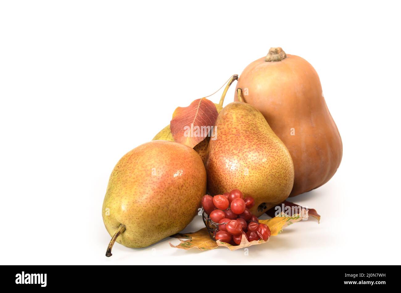 Pears on a white background with soft shadow Stock Photo