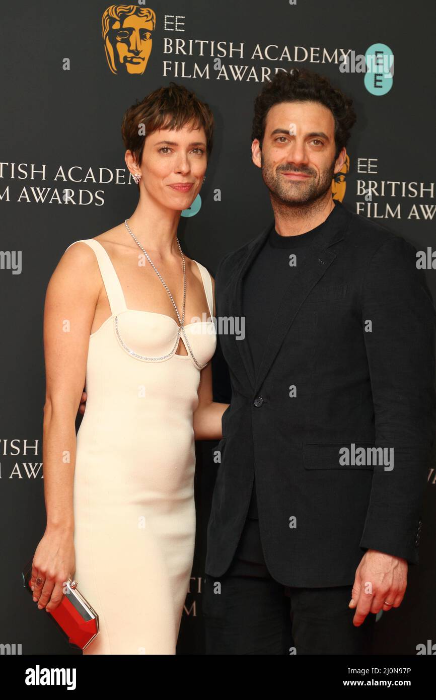 London, UK, 12th Mar 2022, English actress Rebecca Hall and American actor Morgan Spector attend the British Academy Film Awards Nominees' Reception. Stock Photo