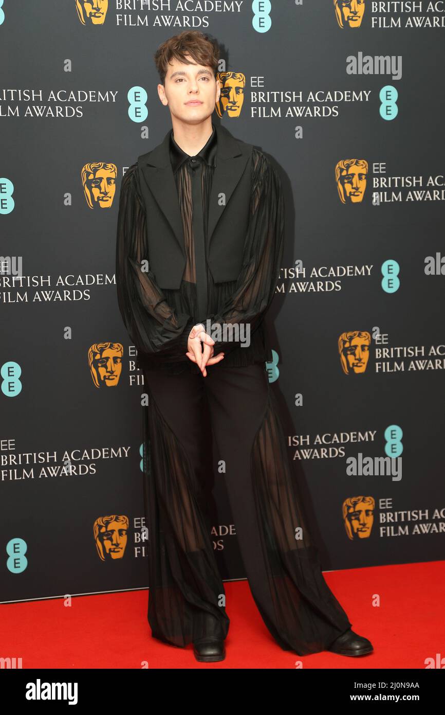 London, UK, 12th Mar 2022, Max Harwood attends the British Academy Film Awards Nominees' Reception. Stock Photo