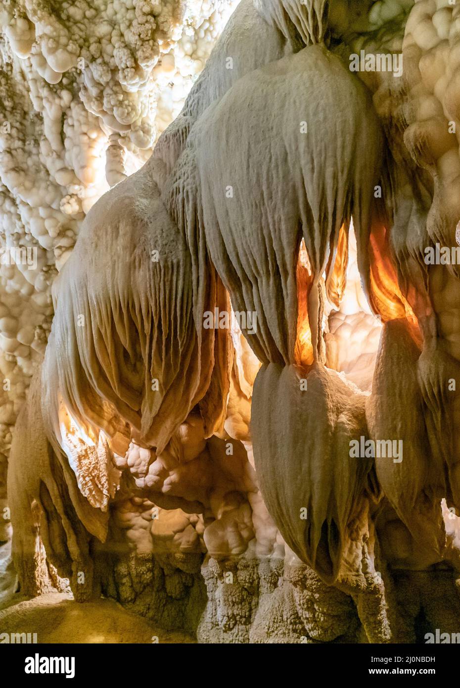 A view of the Gruta de las Maravillas Cave in Aracena Stock Photo