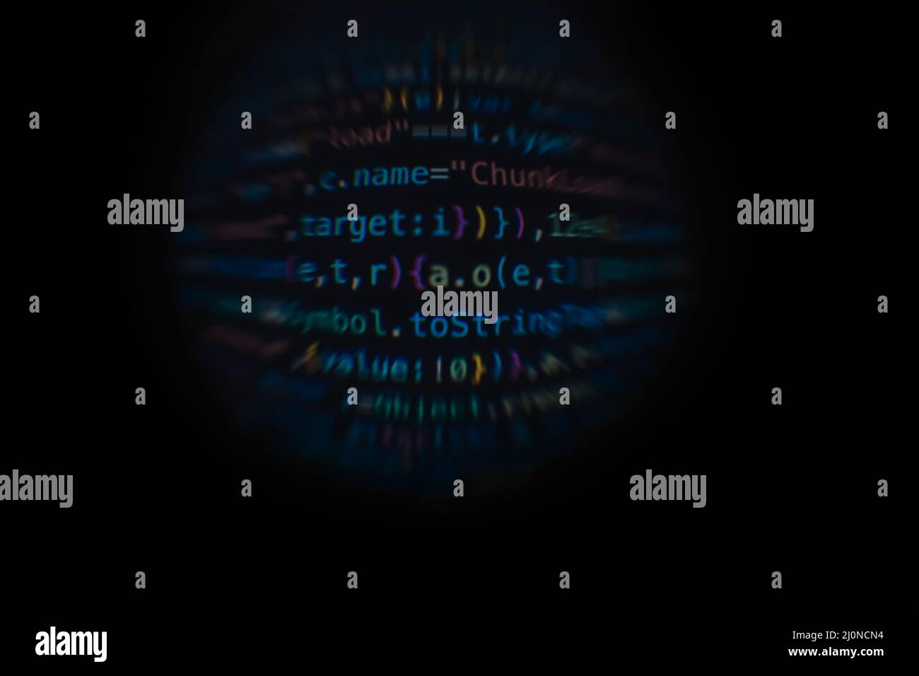 Software developer code. Abstract computer script code. Software developer code programming screen. Programming Software running time. The code text i Stock Photo