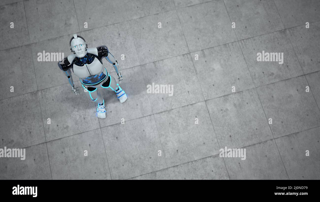 Humanoid Robot Industry Hall Stock Photo - Alamy