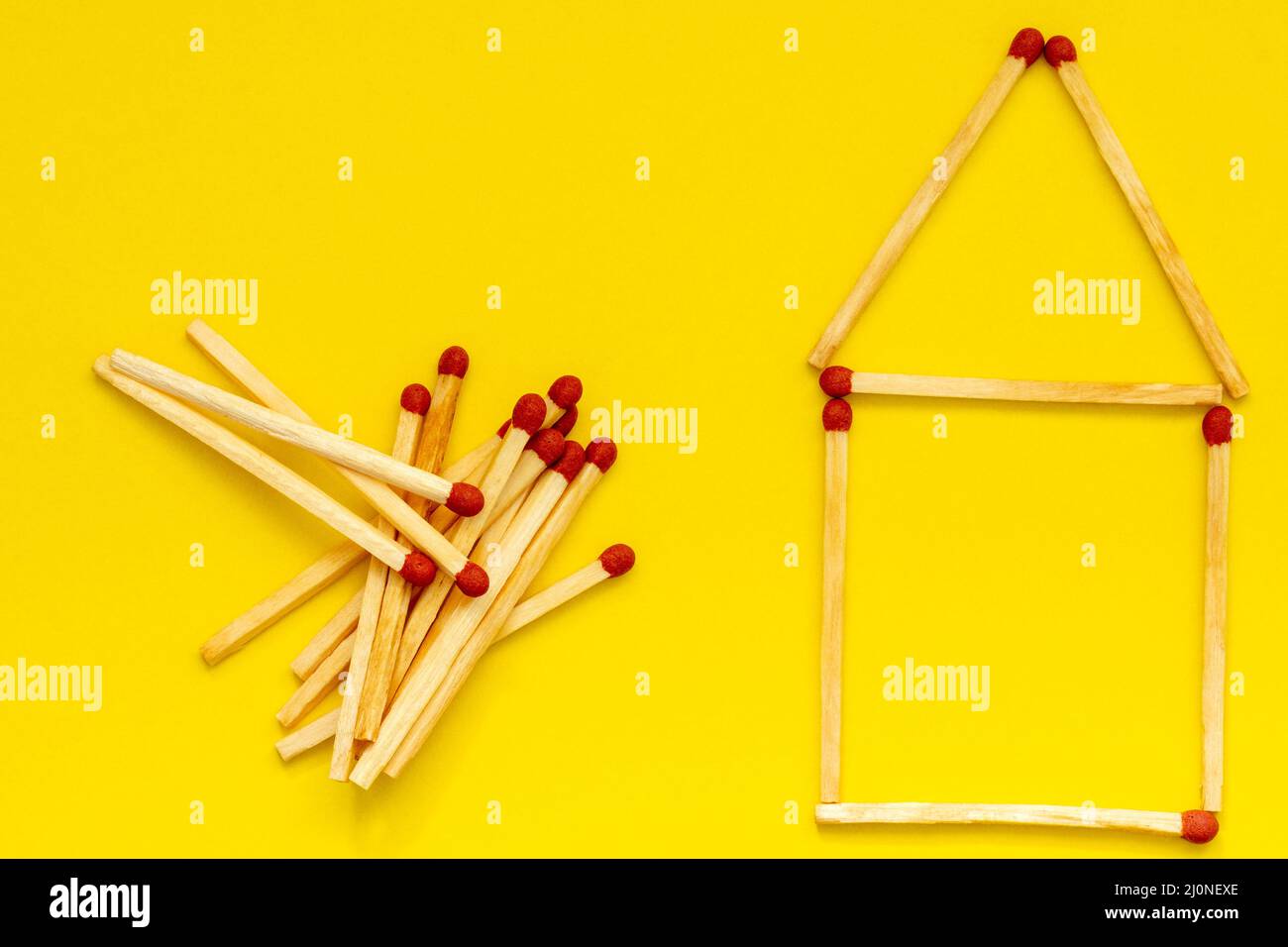 House from a matches Stock Photo Alamy
