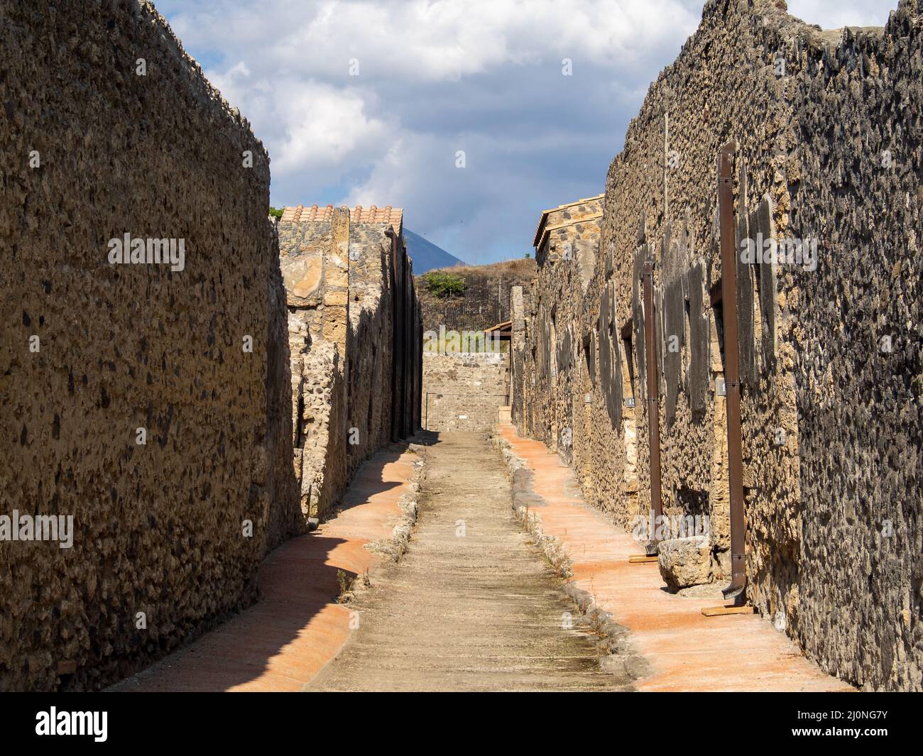Pompeii archaeological site street Stock Photo