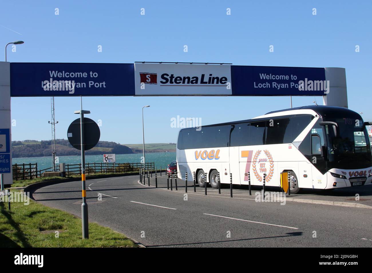 Cairnryan, Dumfries and Galloway, Scotland, UK. The terminal of Stena Line in Loch Ryan. The Cairnryan, Dumfries and Galloway, Scotland, UK. The terminal of Stena Line in Loch Ryan. The