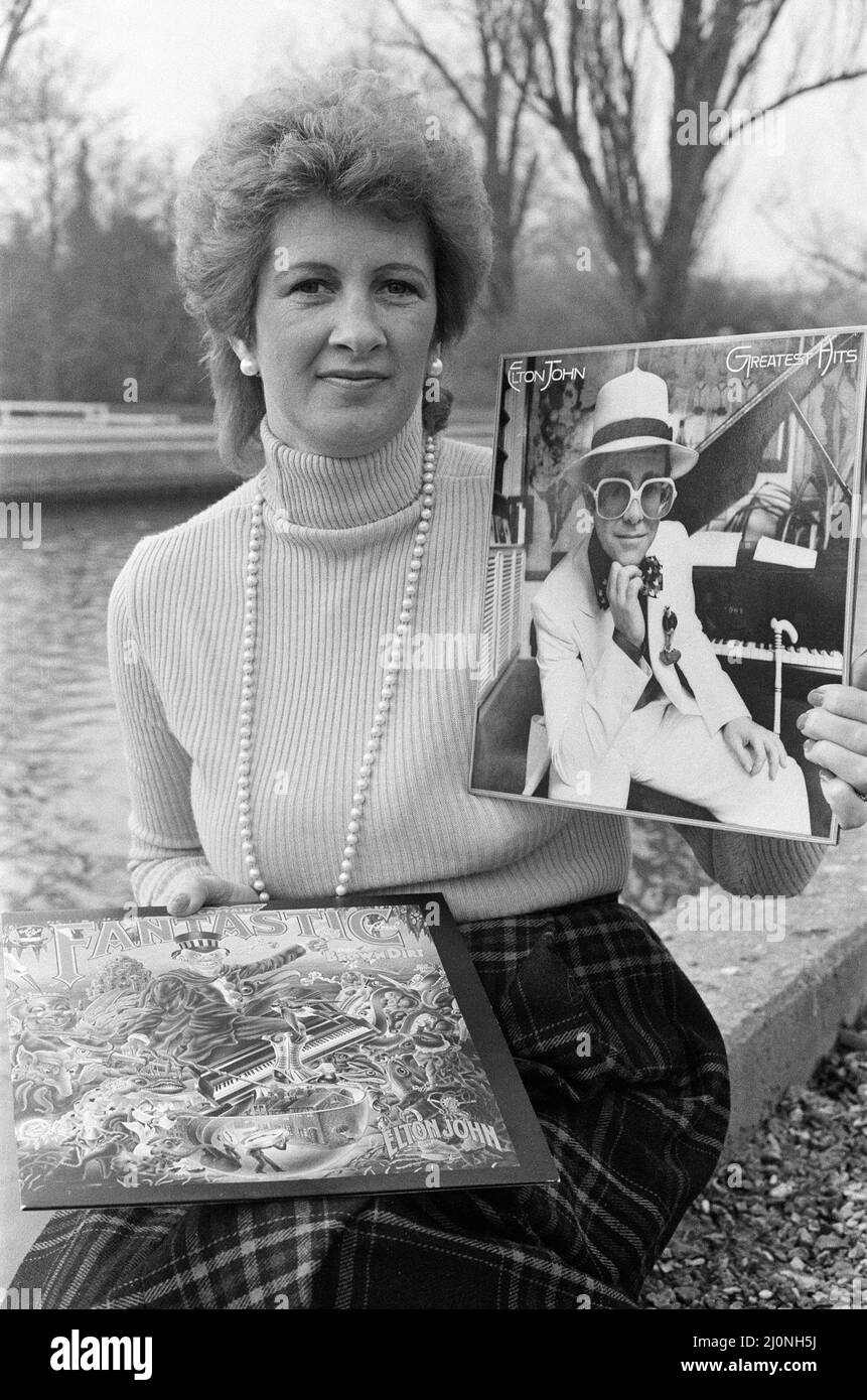 Linda Sawford, former lover of Elton John. She lived with Elton for around nine months in 1970. February 1984. Stock Photo