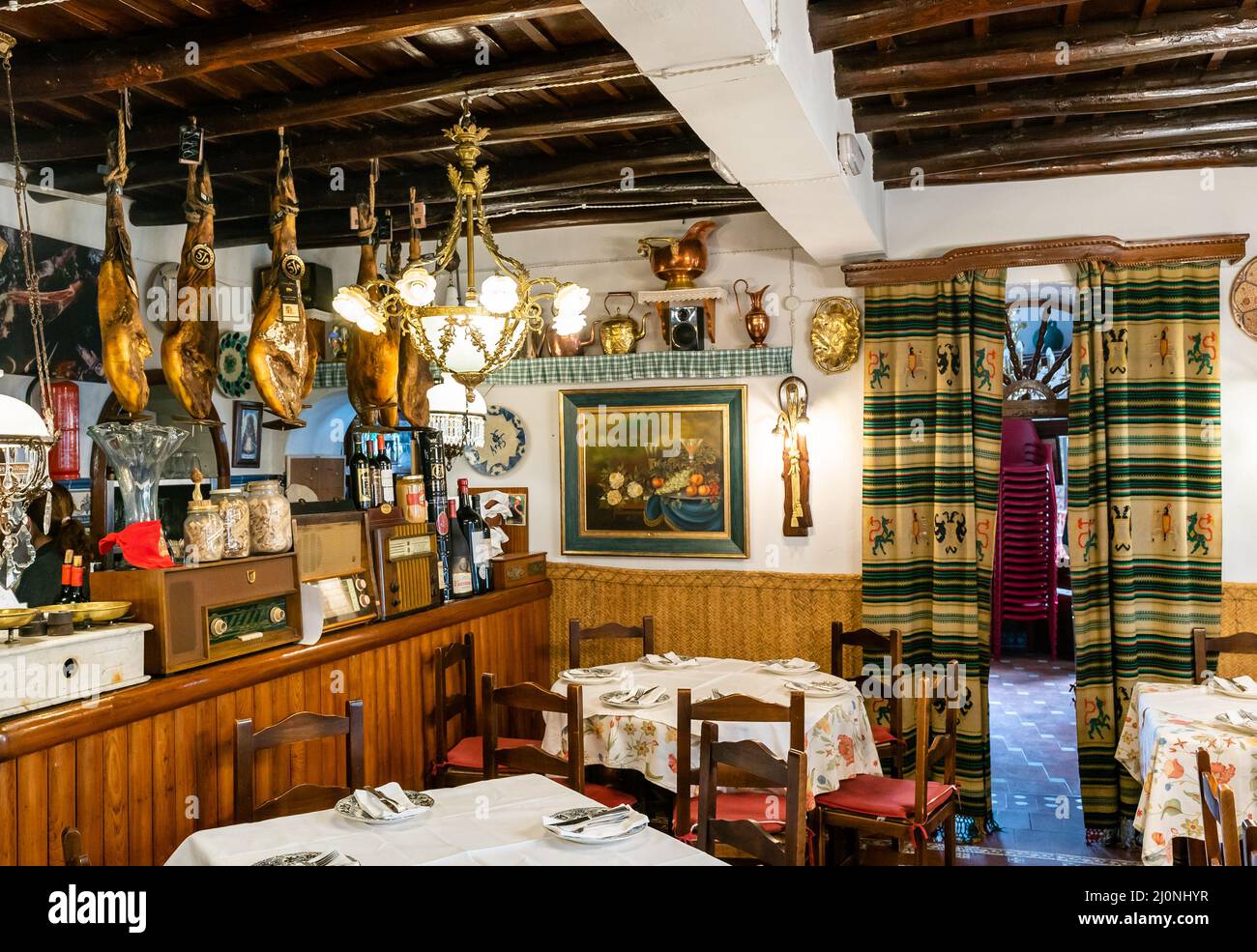 Aracena, Spain - 16 March, 2022: interior view of a typical Andalusian ...