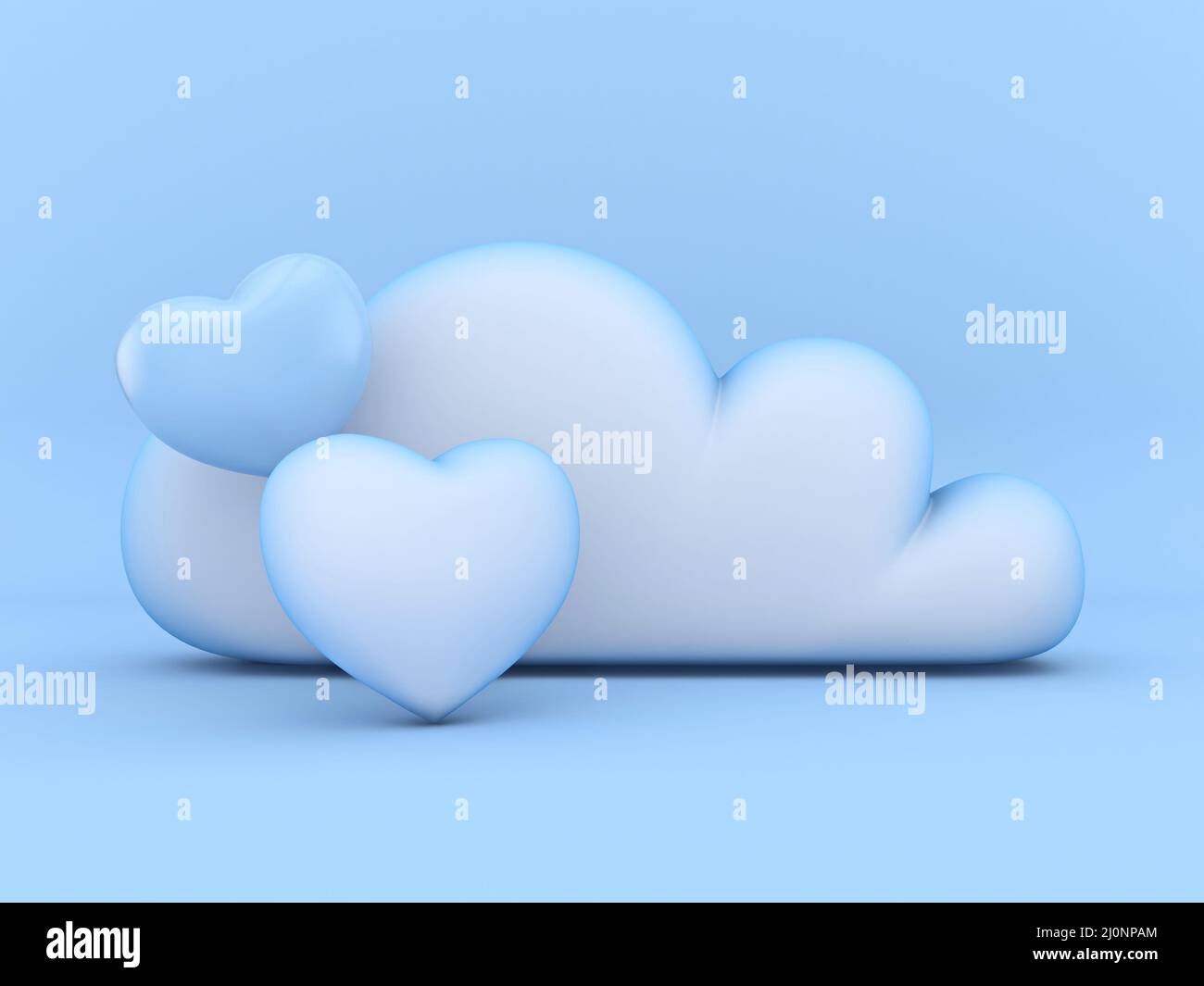 Cloud concept of favorite bookmarks 3D Stock Photo