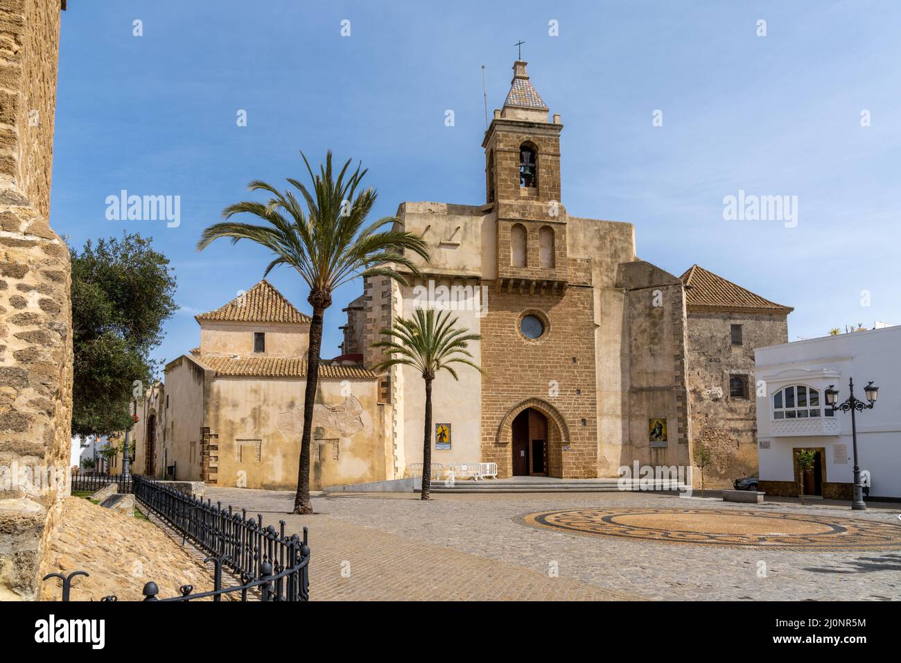 Rota, Spain 12 March, 2022 view of the historic parish church in the