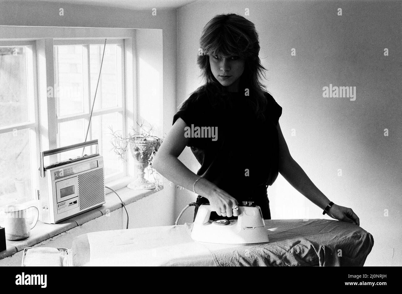 Samantha Fox contestant Miss Sunday People competition, aged 16 years old, pictured at home January 1983.  a.k.a.  Sam Fox  *** Local Caption *** Sam Fox Stock Photo