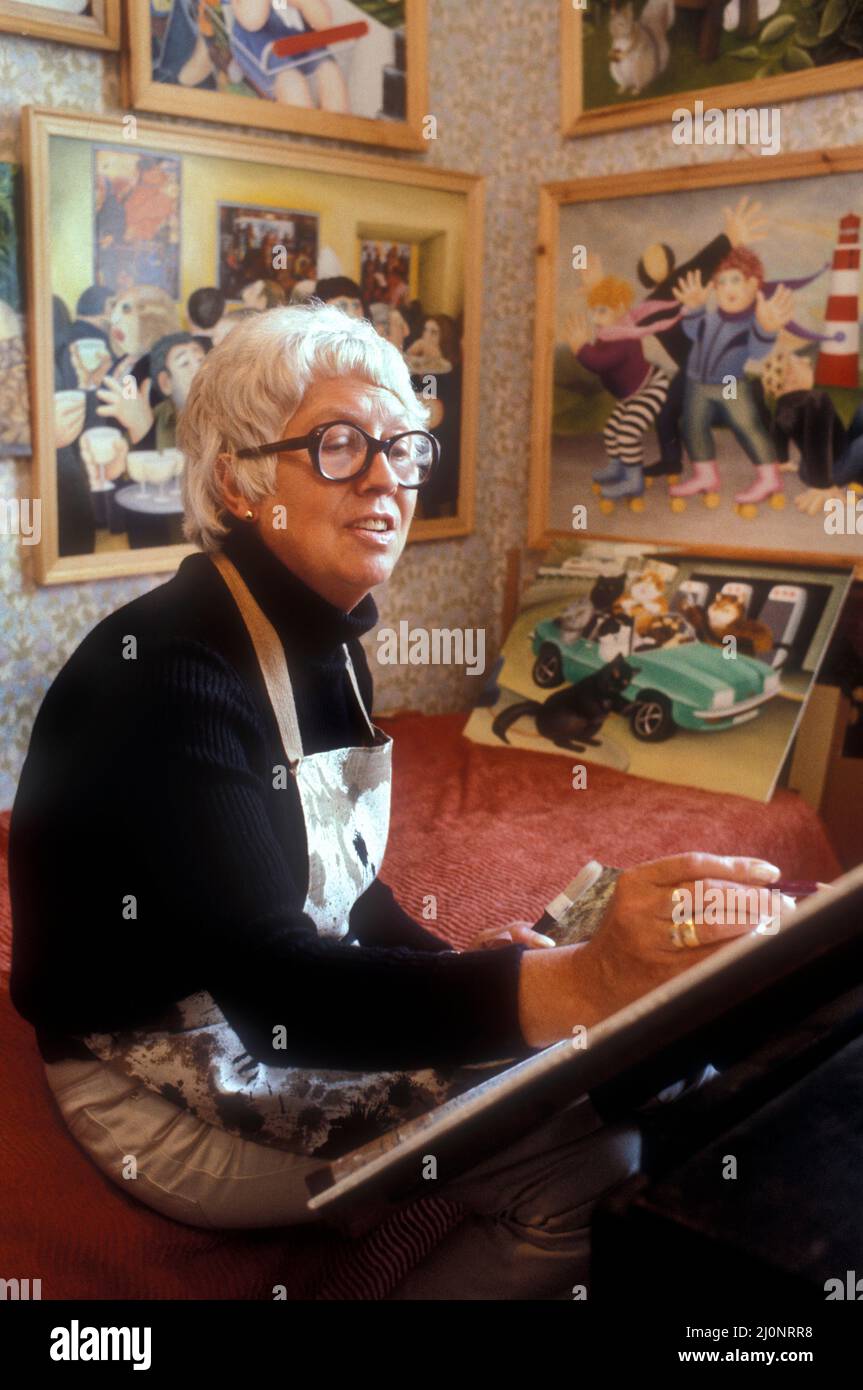 Artist Beryl Cook 1982 Stock Photo - Alamy