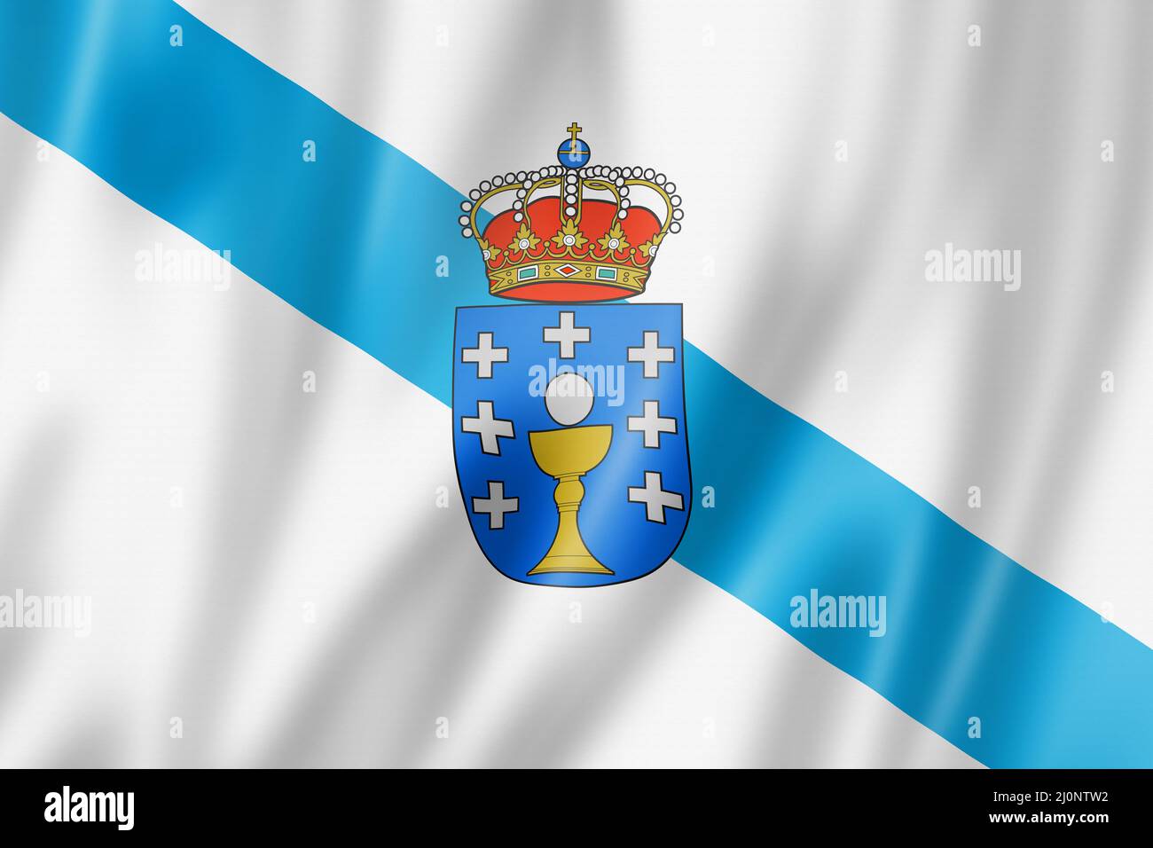 Galician Cross 6" x 4" Hand Waving Flag