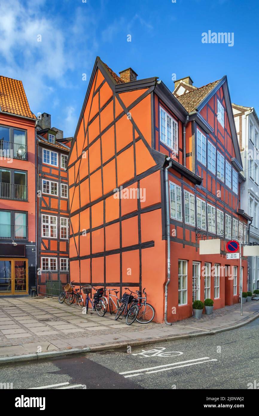 Street in Copenhagen city center, Denmark Stock Photo