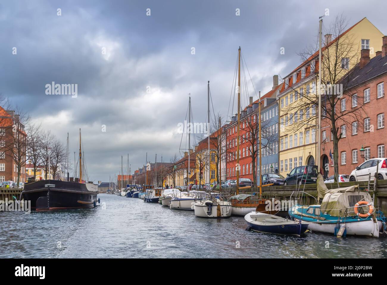 Channel in Copenhagen, Denmark Stock Photo