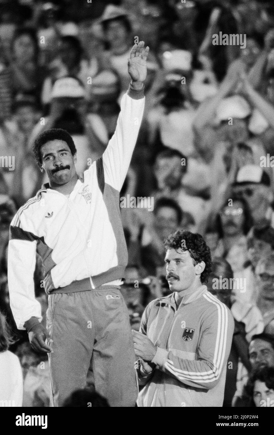 Athletics - Los Angeles Olympic Games 1984 - Decathlon Stock Photo - Alamy