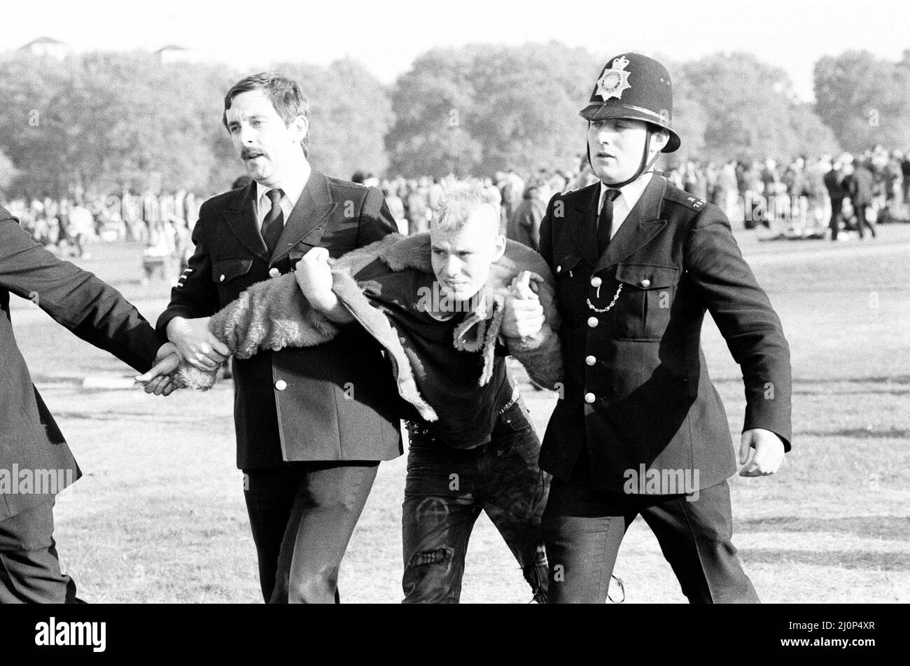 CND Peace March in Hyde Park in London October 1983. Picture taken 22nd