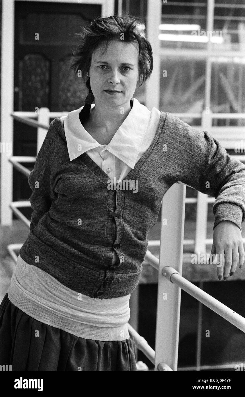 British fashion designer Vivienne Westwood. 28th April 1983 Stock Photo