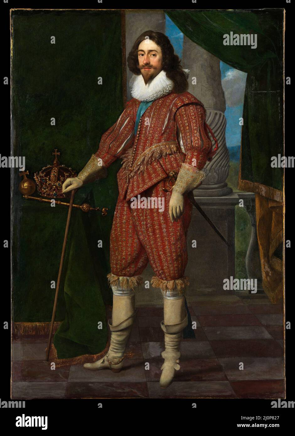 Charles I (1600-1649), King of England. Daniël Mijtens. 1629 Stock Photo