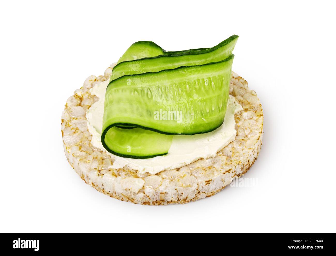 Rice cakes cream cheese cucumber hires stock photography and images