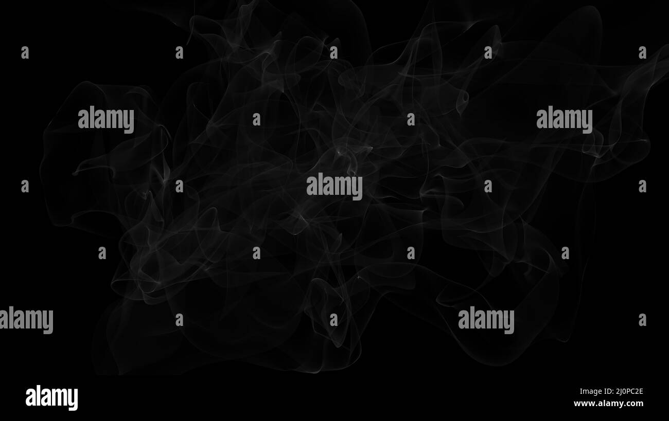 Wisp Smoke Rising Smoke wisps rise a smooth lines and grow turbulent against black ...