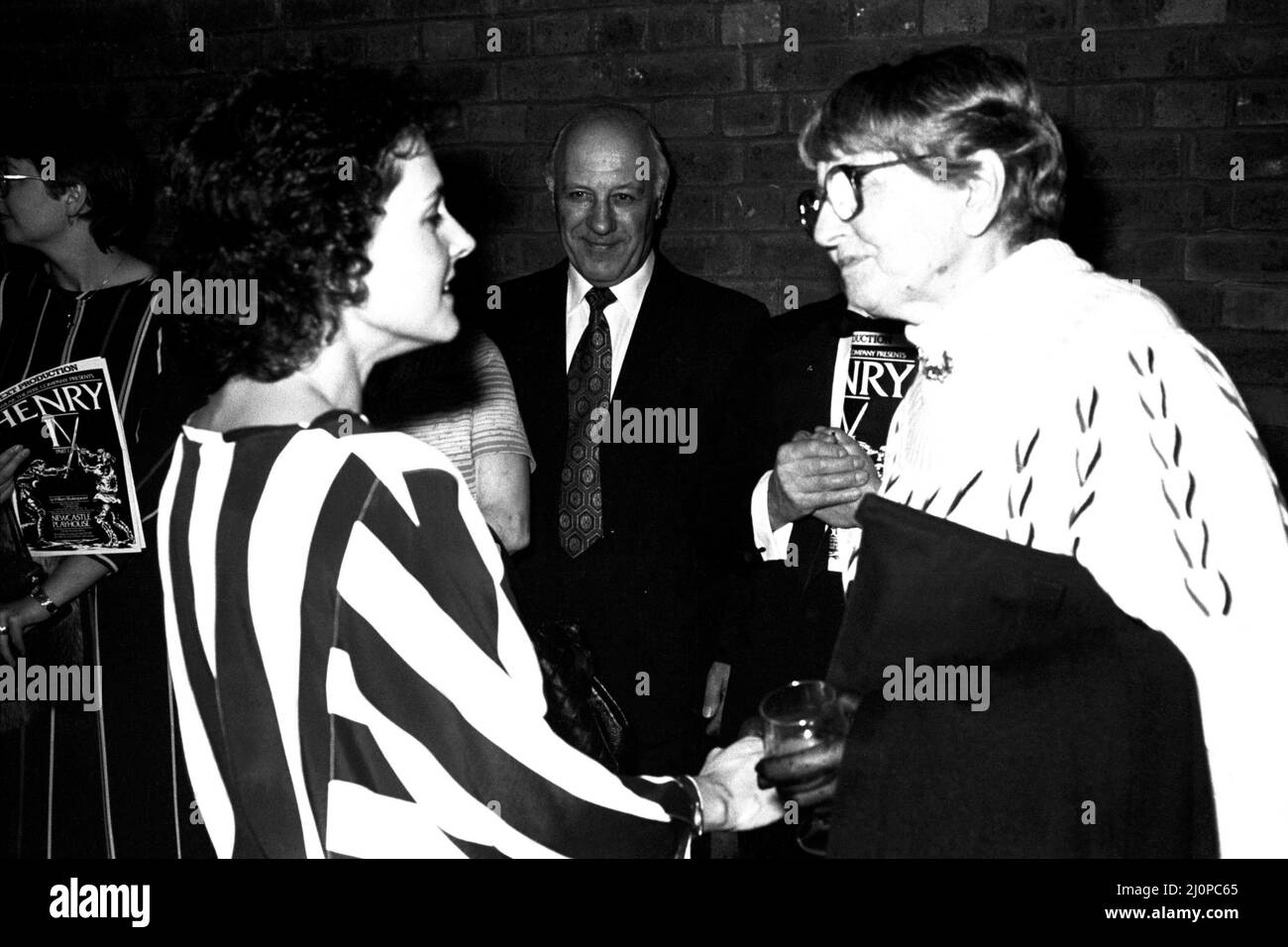 Writer Catherine Cookson attends the opening night of the stage version of her book Katie Mulholland at Newcastle Playhouse. Circa 1983. Stock Photo