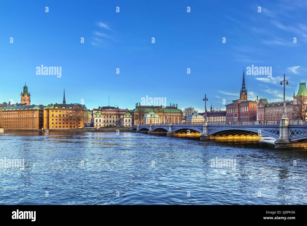View of Gamla Stan  and Riddarholme, Stockholm, Sweden Stock Photo