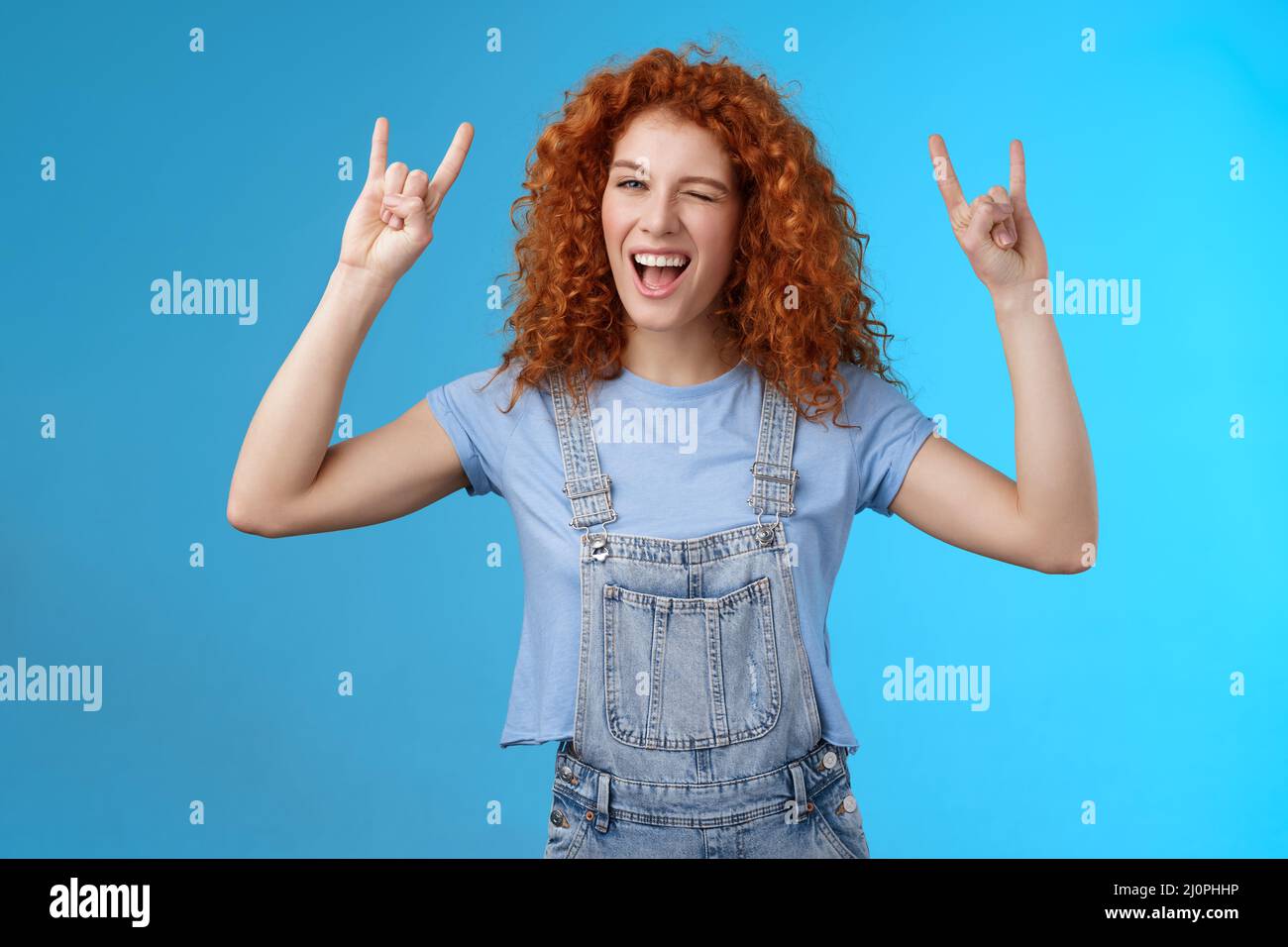 A rocker with long beards and long hair participates in the festival  redheads Stock Photo - Alamy