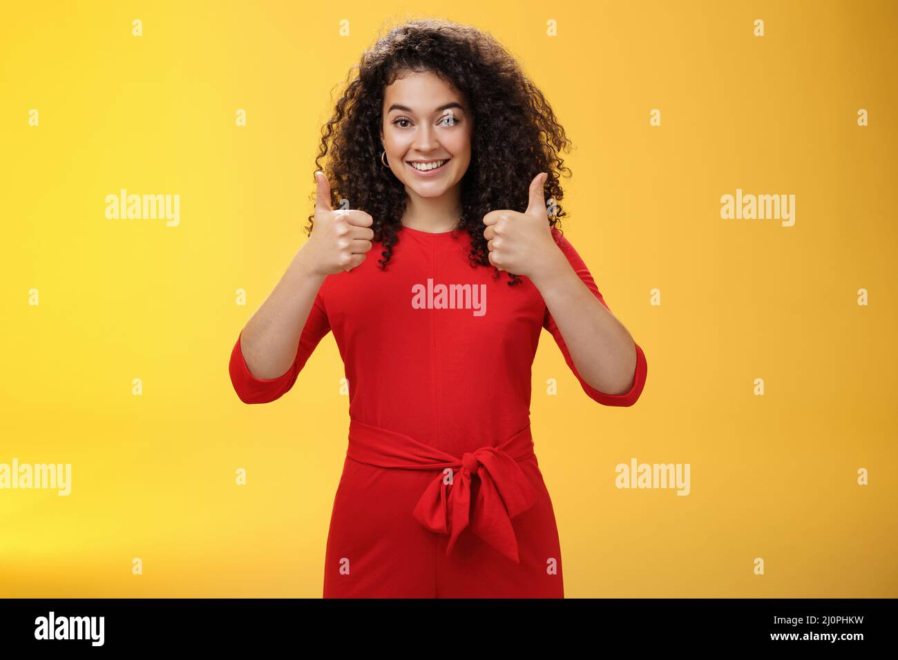 Excellent idea, nice job. Portrait of supportive delighted and happy