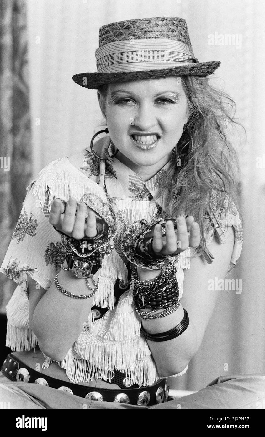 Cyndi Lauper (30) american singer songwriter pictured May 1984 Stock Photo Alamy