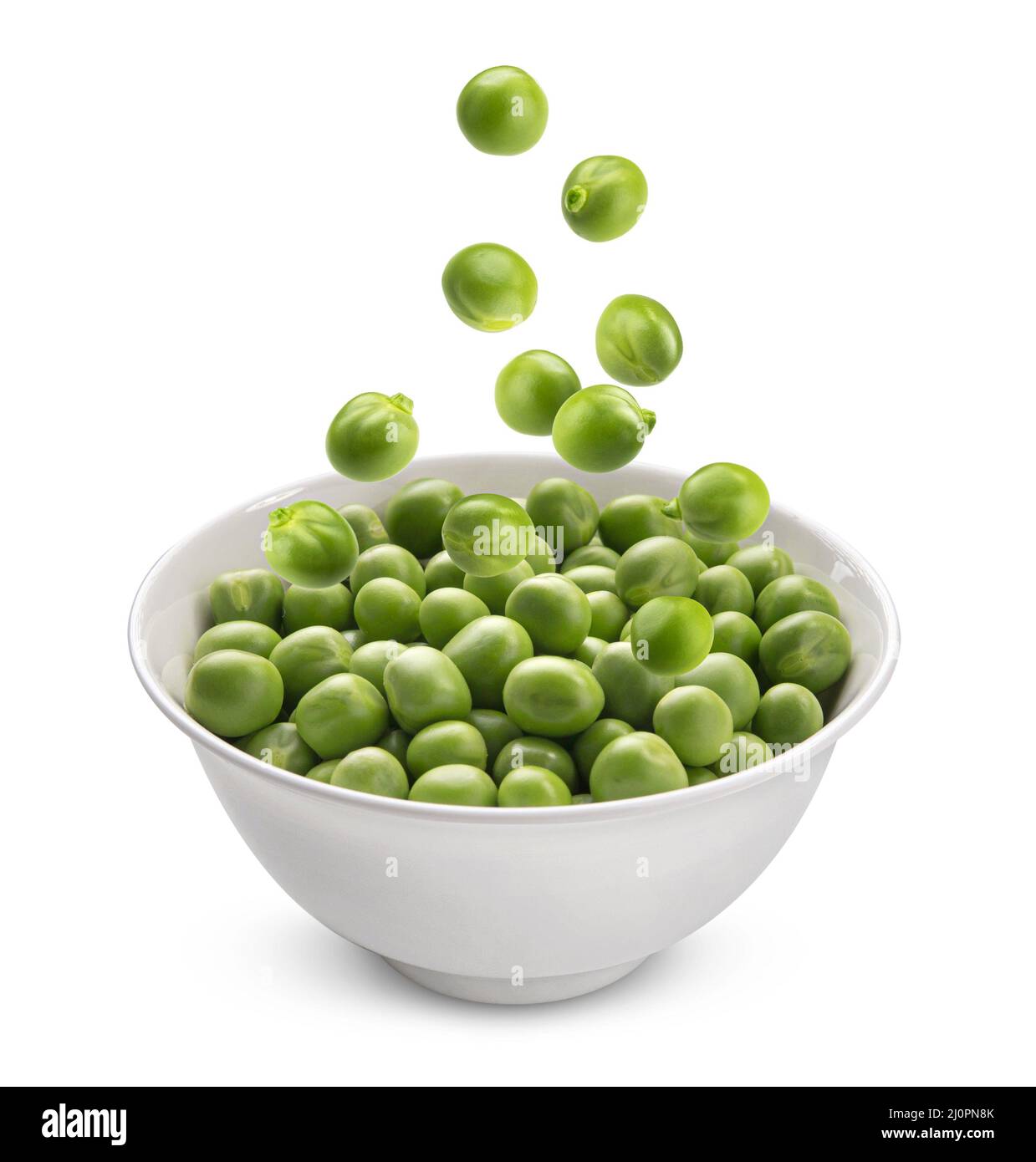 Green peas isolated on white background Stock Photo - Alamy