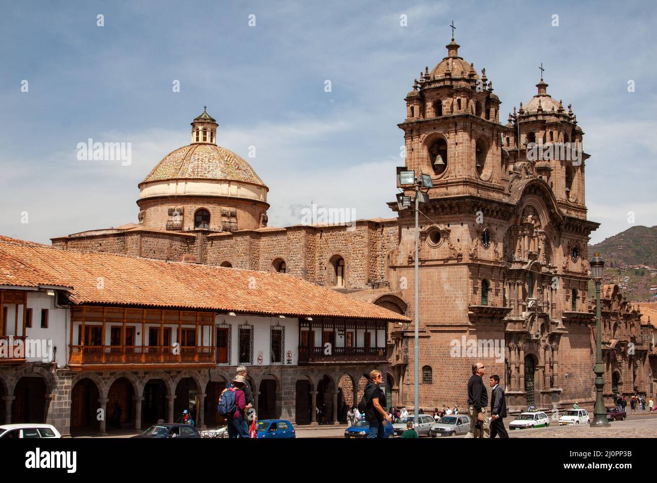 Church of the Society of Jesus in downtown of Cusco, Peru Stock Photo