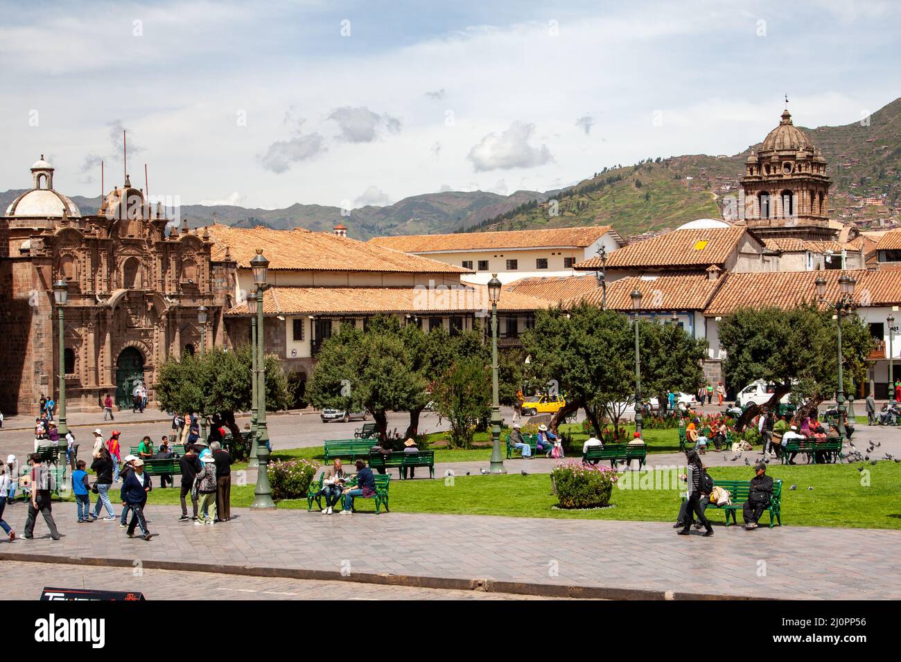 Church of the Society of Jesus in downtown of Cusco, Peru Stock Photo