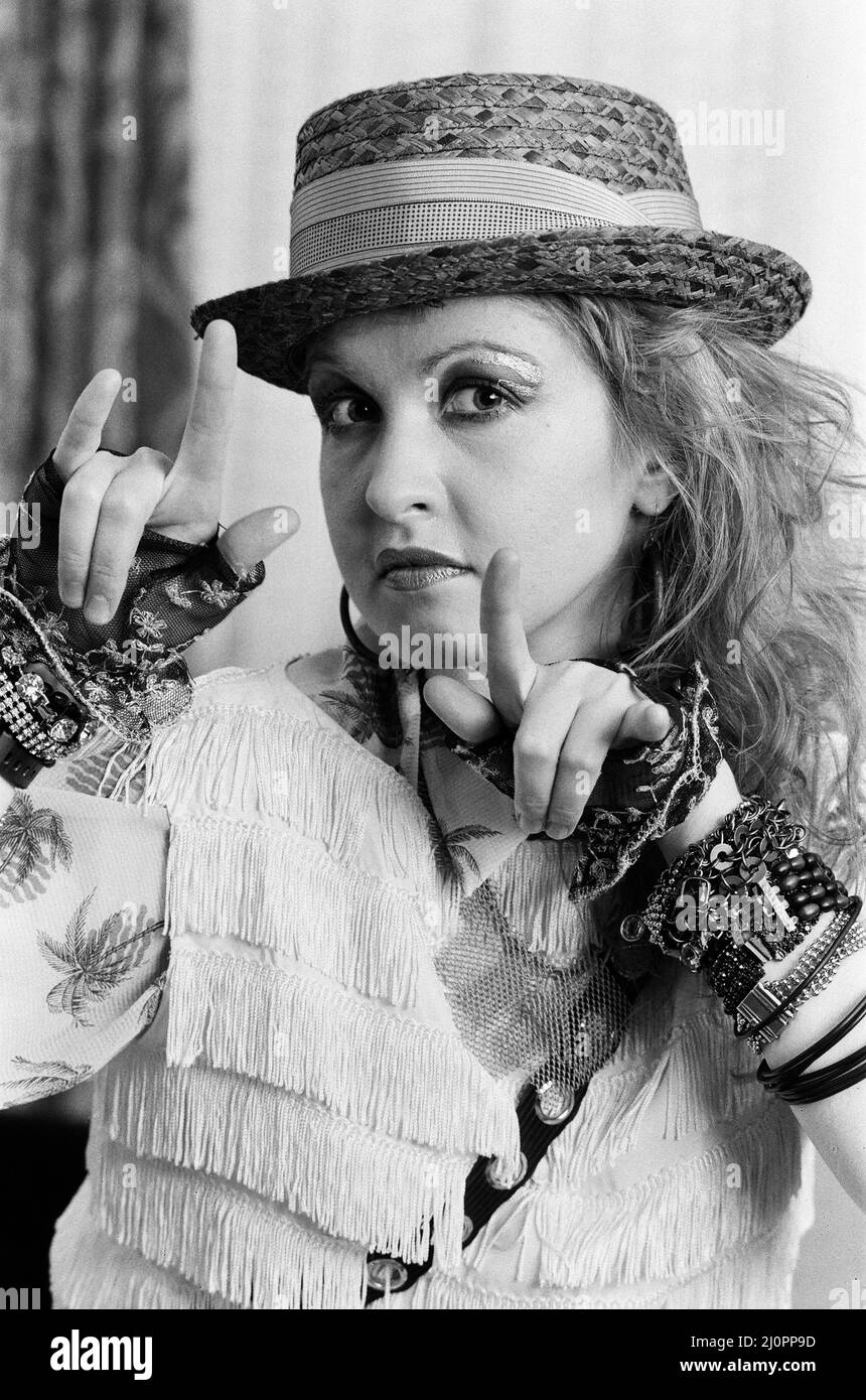 Cyndi Lauper (30) american singer songwriter pictured May 1984. Stock Photo
