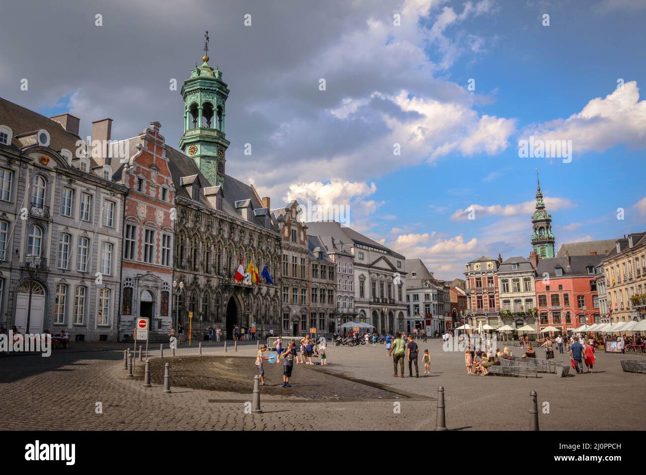 The City Hall of the city of Mons, Belgium Stock Photo